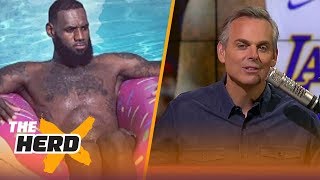 Colin on LeBron missing a pizza party in LA, the Warriors continued dominance | NBA | THE HERD