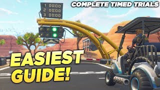 "Complete Timed Trials" FORTNITE EASIEST GUIDE! ALL TIMED TRIAL LOCATIONS WEEK 6 SEASON 5 CHALLENGE!