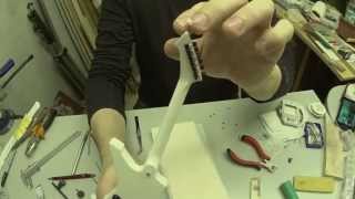 Building ESP Snakebyte miniature guitar. Handmade / homemade
