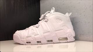 Nike Air More Uptempo Triple White Sneaker