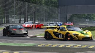 McLaren P1 GTR at Monza with Race-cars and hyper-cars / Assetto Corsa