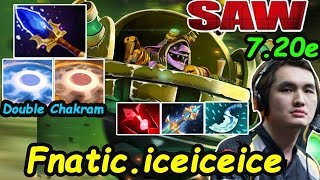 Fnatic iceiceice - [TimberSaw]   Aghanim's Scepter Build  Double Chakram  | 7.20e Dota2