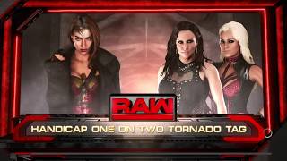 WWE 2K18 Wonder Woman VS Stephanie McMahon,Maryse 1 VS 2 Handicap Elimination Match