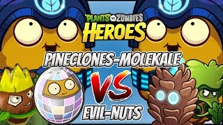 Pineclones Molekale vs Coco Loco Mirror Nut - Plants vs Zombies Heroes Epic MOD