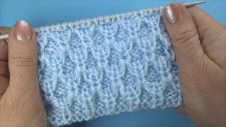 Замечательный узор для шапки   Knitting stitch   Узор спицами 58