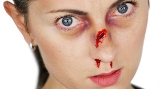 Грим: РАЗБИТЫЙ НОС и СИНЯК ПОД ГЛАЗОМ / HalloweenXTRA 23