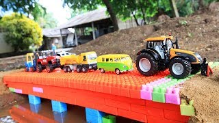 Build Bridge Blocks Toys for Children | Construction vehicles for kids