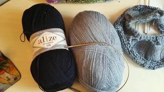 Моя новая пряжа Alize LANAGOLD 800 CLASSIKи мой процесс вязания кардигана Лало.