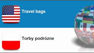 Learn Polish vocabulary #Topic = Luggage, saddlery, sacks and bags