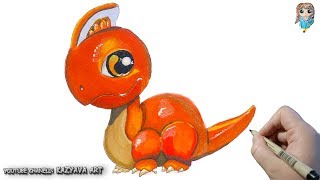 Как нарисовать Дракона Апельсин из Dragon Mania Legends ✦