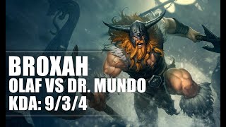 Broxah Olaf vs Dr. Mundo JUNGLE - S9 Ranked Gameplay