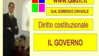 VIDEO - CORSO - LEZIONE DI DIRITTO COSTITUZIONALE IL GOVERNO