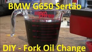 Fork Oil Change - BMW G650GS Sertão