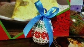 Пасхальное яйцо оплетенное бисером