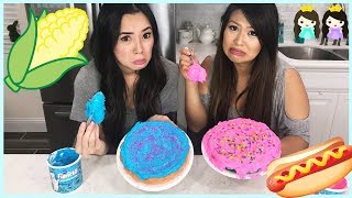 CAKE CHALLENGE! Baking and Decorating a cake with Princess ToysReview