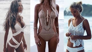 Вязаные купальники и топы ? тренды 2018 года
