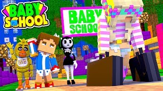 Minecraft BABY SCHOOL-TEACHER LEAH GETS FIRED FROM BABY SCHOOL BUT WHY???