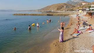 Курортное, пляжи, отдых в Крыму, сентябрь 2017