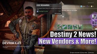 Destiny 2 News - New Patrol Vendors & How To Level Them Up, New Planetary Engrams & More!