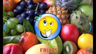 Учим фрукты по английски для детей с произношением в картинках
