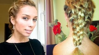 Как заплести обратную косу. Необычная причёска.