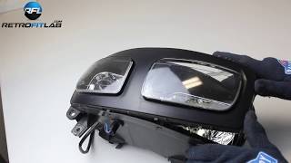 Yamaha FZS600 Fazer bad headlight fix (Bi-xenon projector kit), installation video