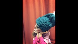 мастер класс шапка спицами  Шапка спицами левой рукой