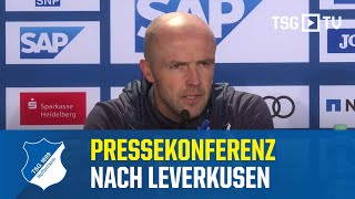 Die Pressekonferenz nach dem Bundesliga-Heimsieg gegen Bayer Leverkusen