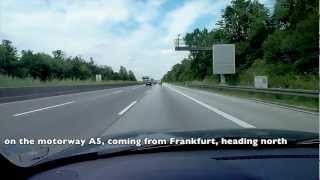 Anfahrt FKK-World über A5 / Driving to FKK-World via Motorway A5