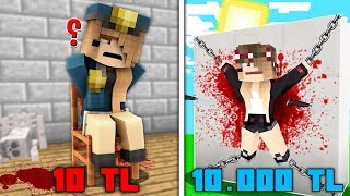 1 TL İŞKENCE VS 10.000 TL İŞKENCE! ? - Minecraft