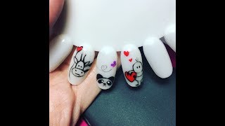 Ricostruzione unghie: Nail Art in gel romantiche San valentino