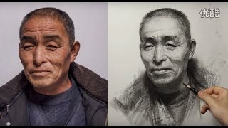 Portraits drawing old man
