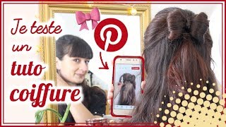 ? COIFFURE NŒUD pour noël - je teste un tuto pinterest