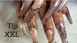 Uñas Acrilicas con Tip XXL Colaboración con Carolina Aguirre!!