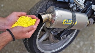EXPERIMENT 10000 AIRSOFT BBs in MOTORCYCLE EXHAUST