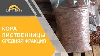 Кора лиственницы для мульчирования (средняя фракция 2-6 см) - самая популярная из видов мульчи.