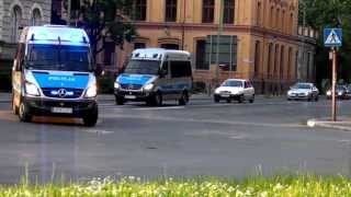 Alarmowo kolumna SPPP Legnica i OPP Wrocław z kibicami CRACOVIA Kraków z meczu z MIEDŹ LEGNICA