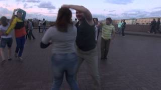Сергей Сафонов и Олеся Уланова - хастл на Стрелке В.О.