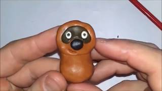 Лепим Винни Пуха из пластилина
