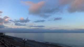"Розовое" море. Погода 9 марта 2015 года, t +4°C, вода t +9,6°С.SOCHI RUSSIA