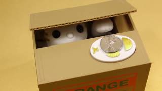 Игрушка копилка Кот в коробке воришка монет