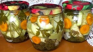 Кабачки мариную только по этому рецепту. Вкус у них отменный.