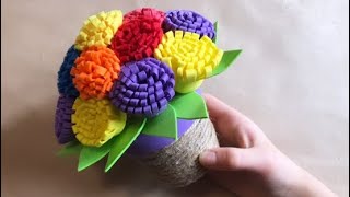 ПОДАРОК на 8 МАРТА Маме Бабушке Своими руками | Цветы из фоамирана | How Ty Make paper flowers