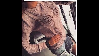 СВИТЕР С КОСОЙ.НАЧАЛО ВЯЗАНИЯ. РУКАВ.