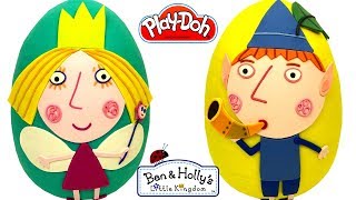 2 Huevos Sorpresas Gigantes de El Pequeño Reino de Ben y Holly de Plastilina Play Doh