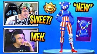 NINJA & MYTH REACT TO *NEW* FIREWORKS TEAM LEADER & STAR-SPANGLED SKINS! Fortnite FUNNY Moments