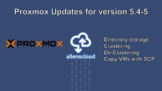 Proxmox Update video for version 5.4-5 (Clustering and Storage)