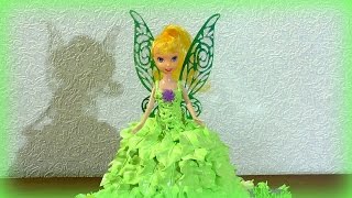 3 д Торт кукла Торт Фея Динь Динь Как сделать кремовый торт куклу мастер-класс