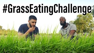 FUNNY GRASS EATING CHALLENGE || ALI DAWAH