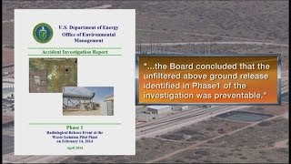 DOE releases scathing report on WIPP leak